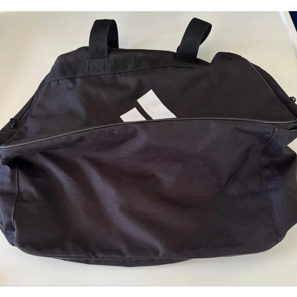 Adidas Black Duffel Gym Bag Travel Sports Bag Shoe Compartment Cross Body Strap